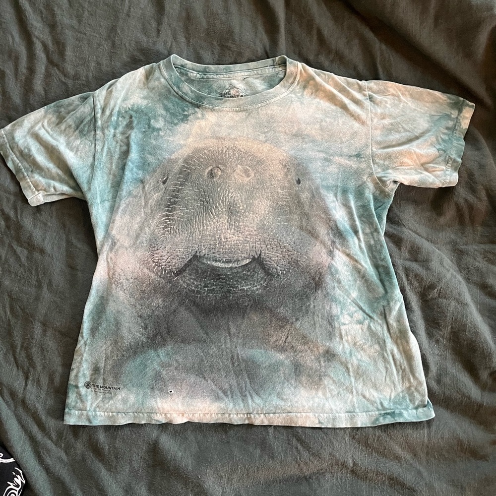 Y2K Tie-Dye Manatee Animal T-Shirt (Maniteeshirt) by The Mountain